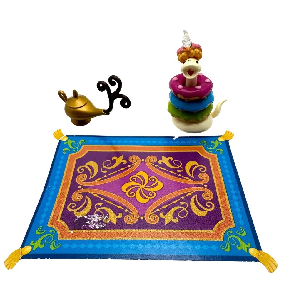 Re-ment Fairytale Sweets Set #10 2007 Magic Carpet Lamp Snake & Donuts